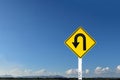 Traffic Sign, Left U-Turn Royalty Free Stock Photo