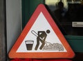 Traffic sign for lunchtime