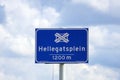 Traffic sign on N59 towards Hellegatsplein interchange as connection on A29 motorway Royalty Free Stock Photo
