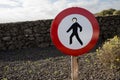 Traffic sign No pedestrians entry Royalty Free Stock Photo