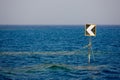 Traffic sign on the ocean.