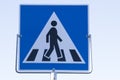 Traffic sign pedestrian crossing Norway Royalty Free Stock Photo