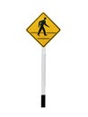 Traffic sign. pedestrian crossing Royalty Free Stock Photo