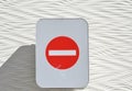 Traffic sign prohibited direction Royalty Free Stock Photo