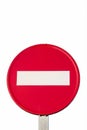 Traffic sign of prohibited passage