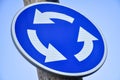 Traffic sign with a blue sky on a backgroun Royalty Free Stock Photo