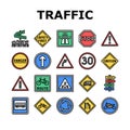 Traffic Sign Road Information Icons Set Vector Royalty Free Stock Photo
