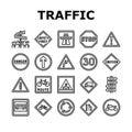 Traffic Sign Road Information Icons Set Vector Royalty Free Stock Photo