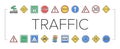 Traffic Sign Road Information Icons Set Vector Royalty Free Stock Photo