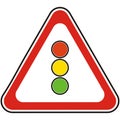 Traffic sign, road sign, semaphore, vector icon