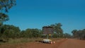 Traffic Sign On Rough Dirt Australian Outback Road Royalty Free Stock Photo