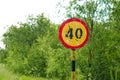 Traffic sign speed limit 30 mph Royalty Free Stock Photo