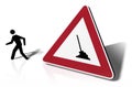 Traffic sign strike Royalty Free Stock Photo