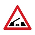 Traffic sign warning for a movable bridge