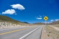 Traffic sign : Watch for VIcunas!!, Bolivia Royalty Free Stock Photo