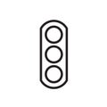 Traffic signal icon design, traffic light symbol, line art tyle illustration