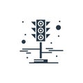 traffic signal icon vector from city elements concept. Thin line illustration of traffic signal editable stroke. traffic signal Royalty Free Stock Photo