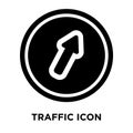 Traffic signal icon vector isolated on white background, logo co Royalty Free Stock Photo