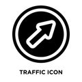 Traffic signal icon vector isolated on white background, logo co Royalty Free Stock Photo