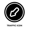 Traffic signal icon vector isolated on white background, logo co Royalty Free Stock Photo