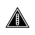 traffic signal road sign glyph icon vector illustration Royalty Free Stock Photo