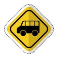 Traffic signal van vehicle isolated icon