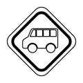 Traffic signal van vehicle isolated icon