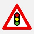 Traffic signals road sign Royalty Free Stock Photo