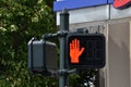 Traffic Signals-Hand indicating Stop Royalty Free Stock Photo