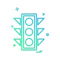 Traffic signals icon design vector Royalty Free Stock Photo