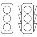 Traffic Signals Vector Royalty Free Stock Photo