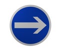 Traffic signs: Mandatory direction of travel, here on the right