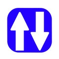 Two ways transportation sign symbol logo