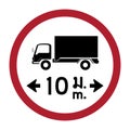 Traffic Signs,Regulatory signs,Maximum vehicle length Thai and English languages