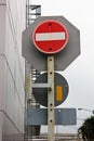 Traffic Signs safety transportation Royalty Free Stock Photo