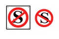 Concept Icon Traffic Signs  stop is prohibited Royalty Free Stock Photo