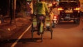 Traffic situation on Jalan Malioboro at night