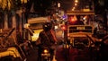 Traffic situation on Jalan Malioboro at night