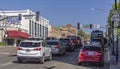 Traffic entering downtown Prescott, Arizona Royalty Free Stock Photo