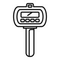 Traffic speed radar icon outline vector. Vehicle tool limit