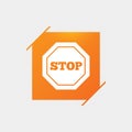 Traffic stop sign icon. Caution symbol. Royalty Free Stock Photo