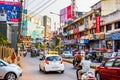 Traffic on a street in Mangalore downtown