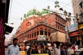 Traffic on the street near the mosque