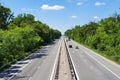 Traffic on Pitesti Motorway. A1 Highway in Romania. Royalty Free Stock Photo