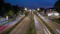 Traffic time lapse at night, 4k