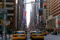 Traffic in Times Square in Manhattan in New York, USA