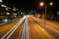 Traffic trails at night