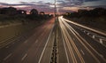 Traffic Trails at sunset Royalty Free Stock Photo