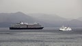 Traffic and transportation at Ionian sea near Corfu island