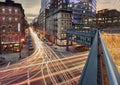 Traffic under the New York City highline Royalty Free Stock Photo